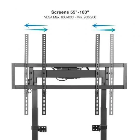 Tooq TITAN Soporte de Suelo y Pared Motorizado FSM01-B para TV 55-100 pulgadas